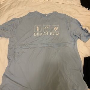 Blue Short Sleeve Beach Tee